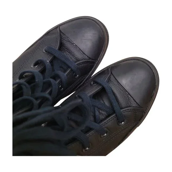 CONVERSE Chuck 70 De Luxe Leather Chunky Heel Lace Up Sneaker Boots Womens 6.5 - Picture 7 of 11